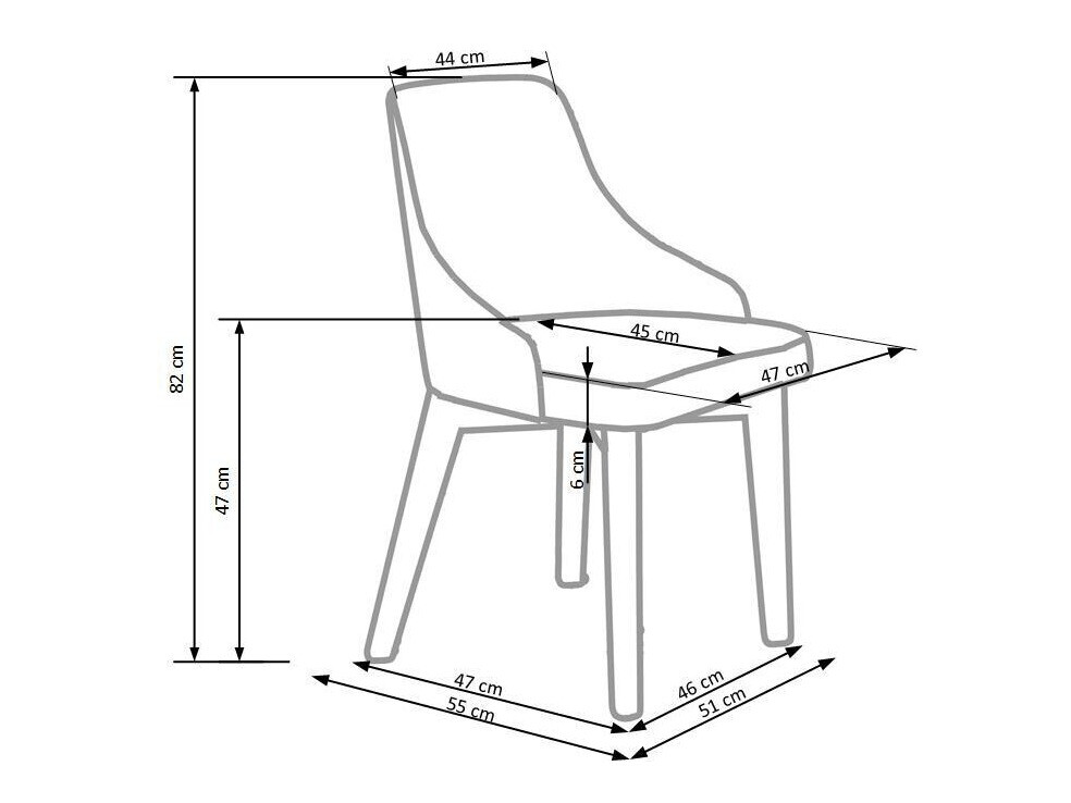 Stuhl Houston 577 (Cremefarben + Eiche)