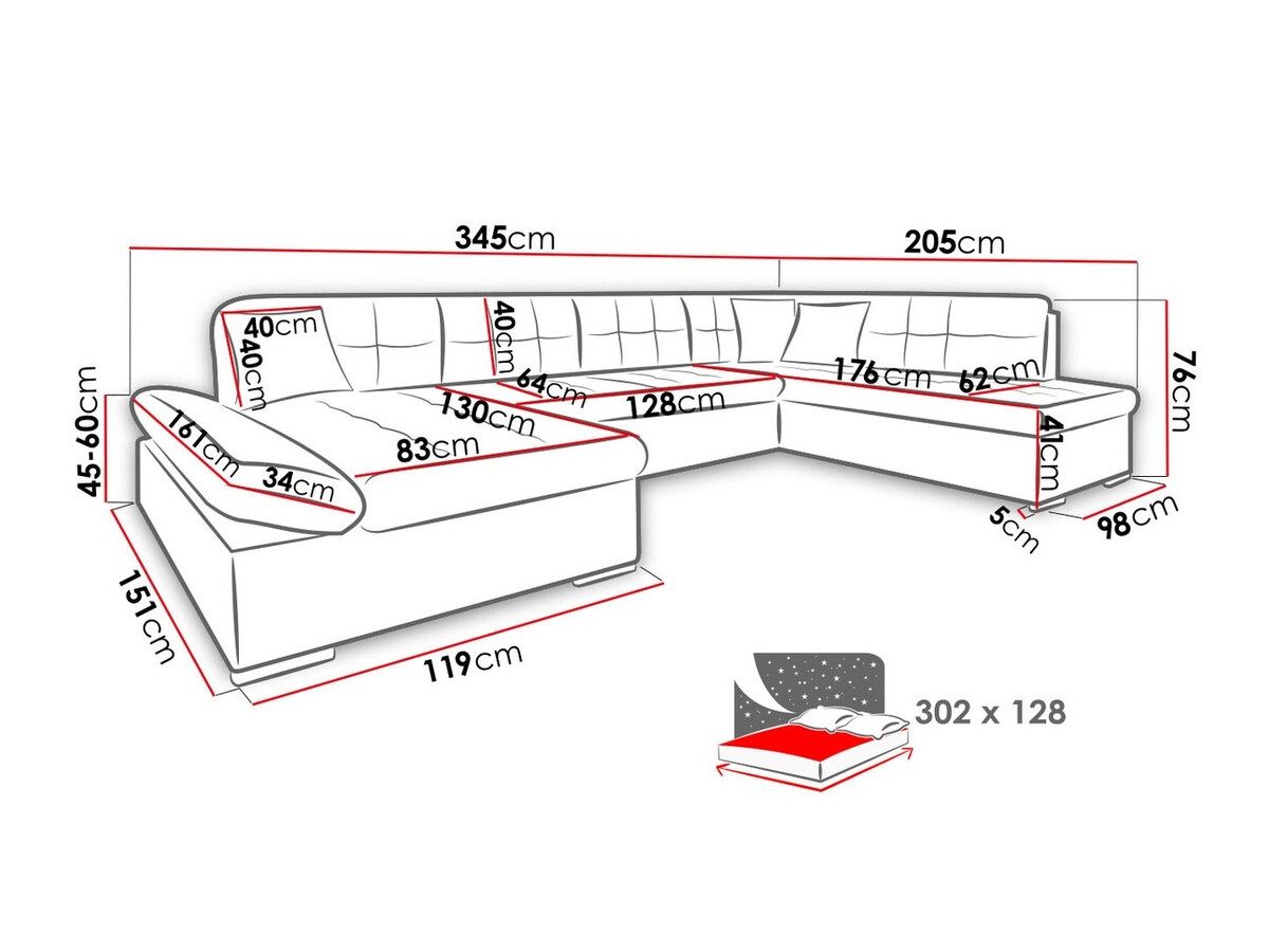Ecksofa Comfivo 173 (Otusso 14 + Sorriso 04)