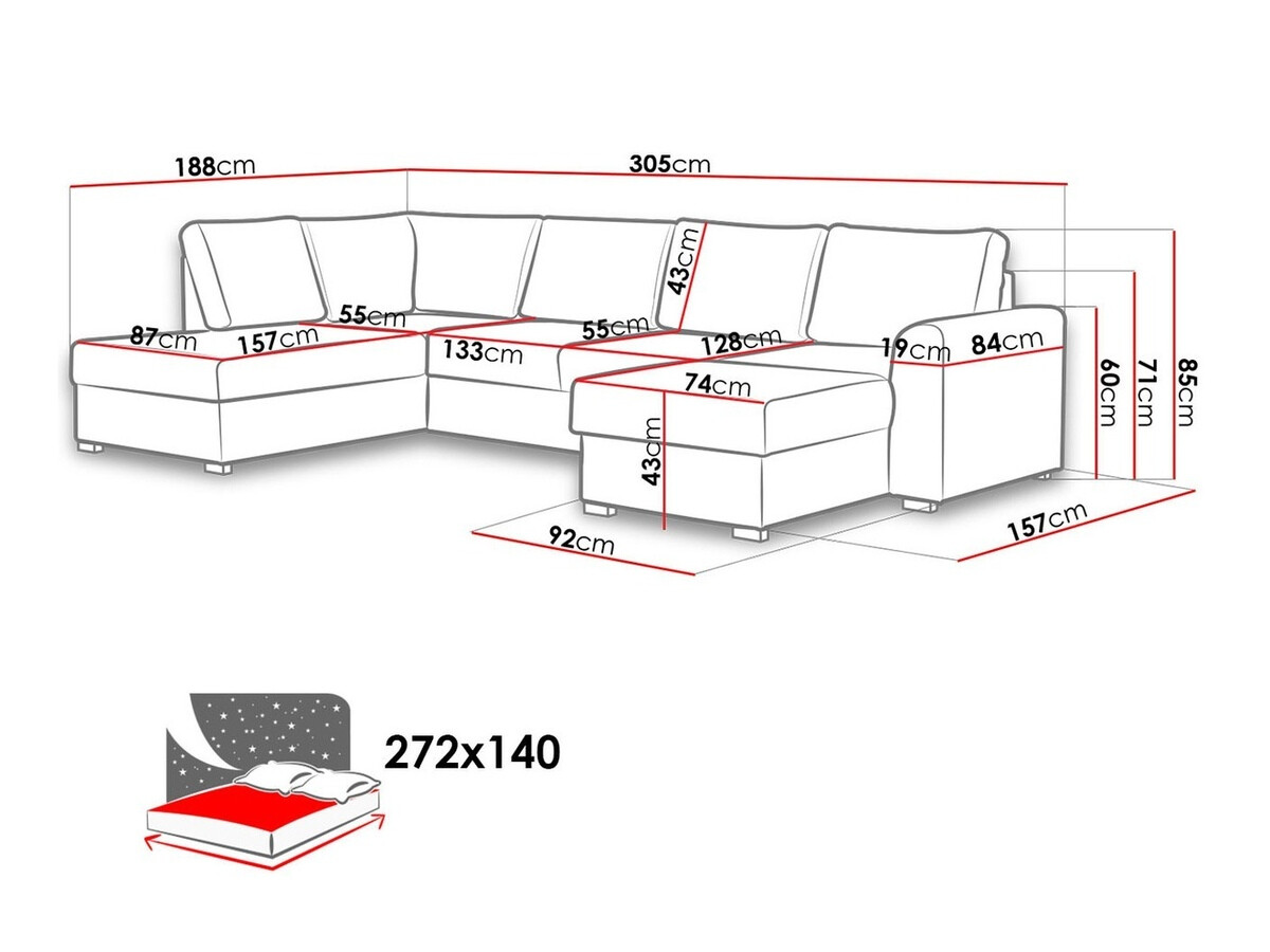 Ecksofa Comfivo Flumen II (Abriamo 04)