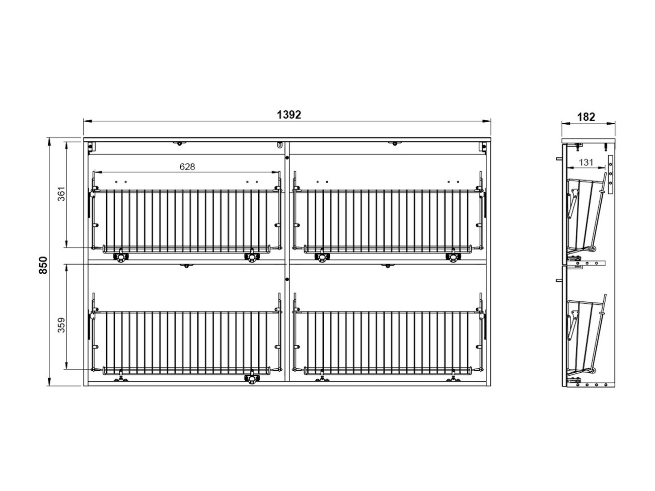 Schuhschrank Felelmo 101 (Kaschmir)