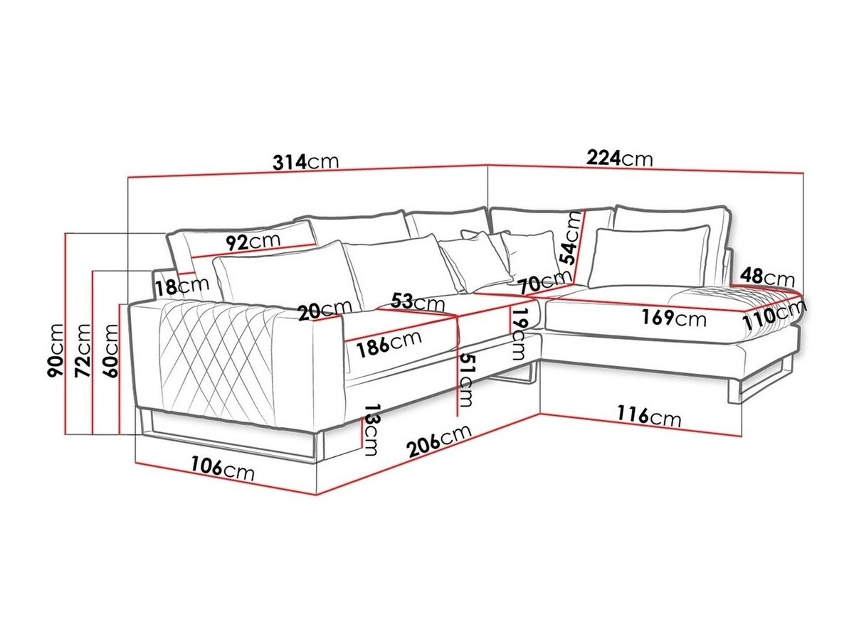 Ecksofa Kingsport 112 (Zaria 9)