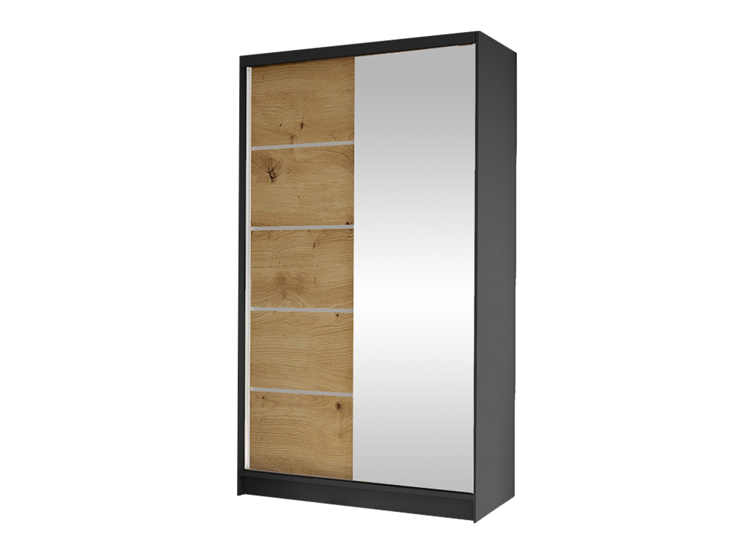 Kleiderschrank Closico Fractor III (Schwarz + Artisan-Eiche)