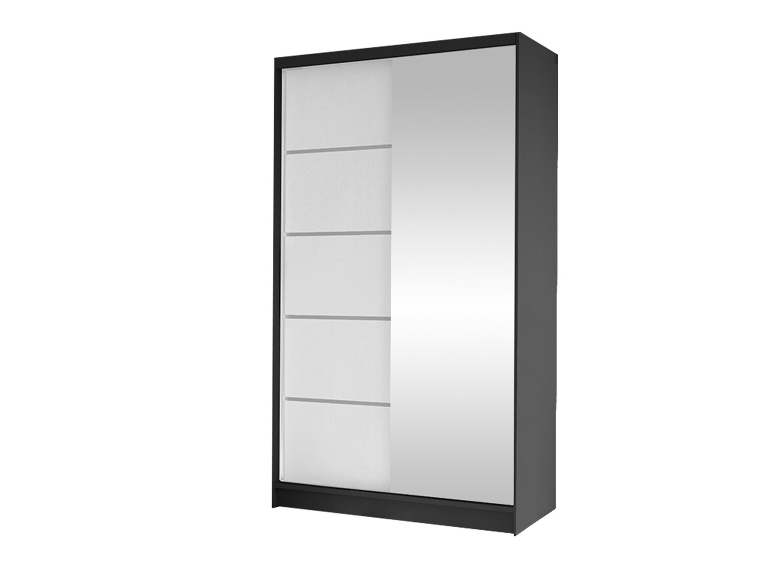 Kleiderschrank Closico Fractor III (Schwarz + Weiss)