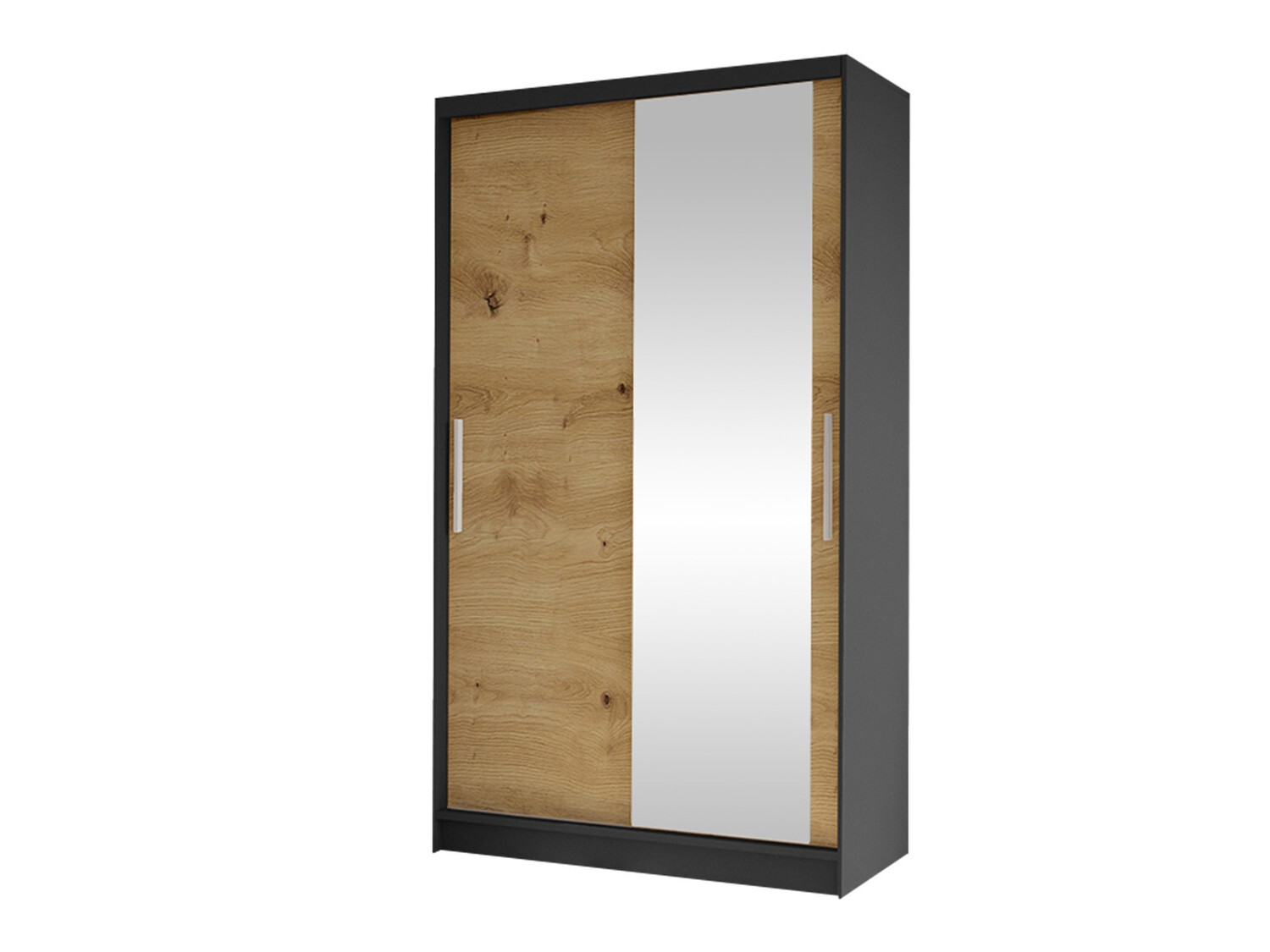 Kleiderschrank Closico Structor VI (Schwarz + Artisan Eichenholzoptik)