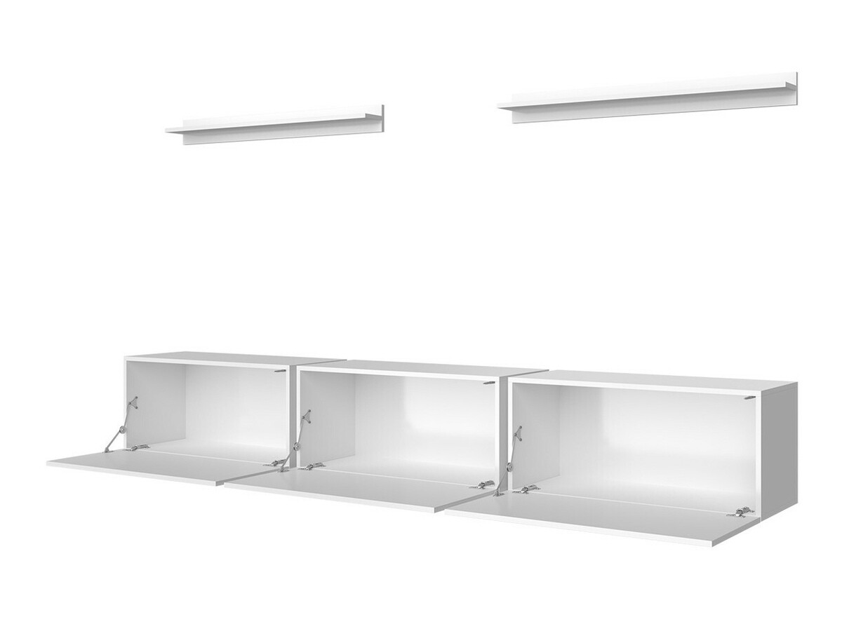 Wohnzimmer-Sets Hoover 101 (Schwarz + Schwarz glänzend)