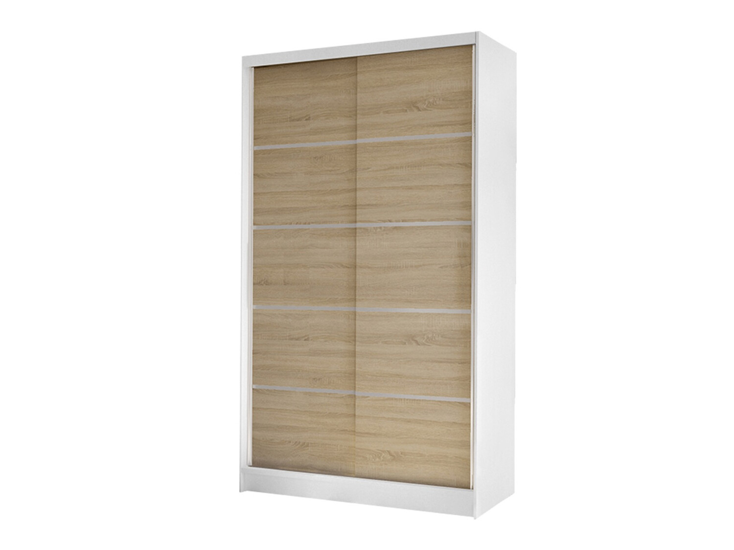 Kleiderschrank Closico Fractor IV (Weiss + Sonoma eichenholz)