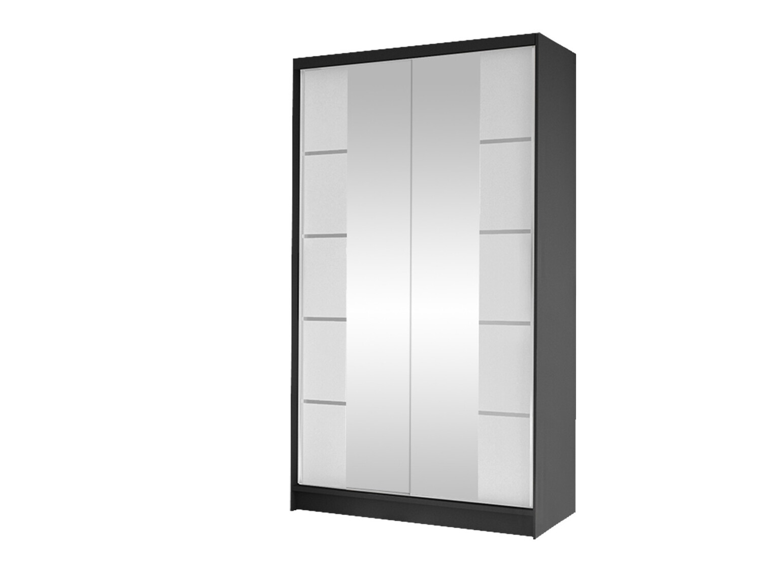 Kleiderschrank Closico Fractor V (Schwarz + Weiss)