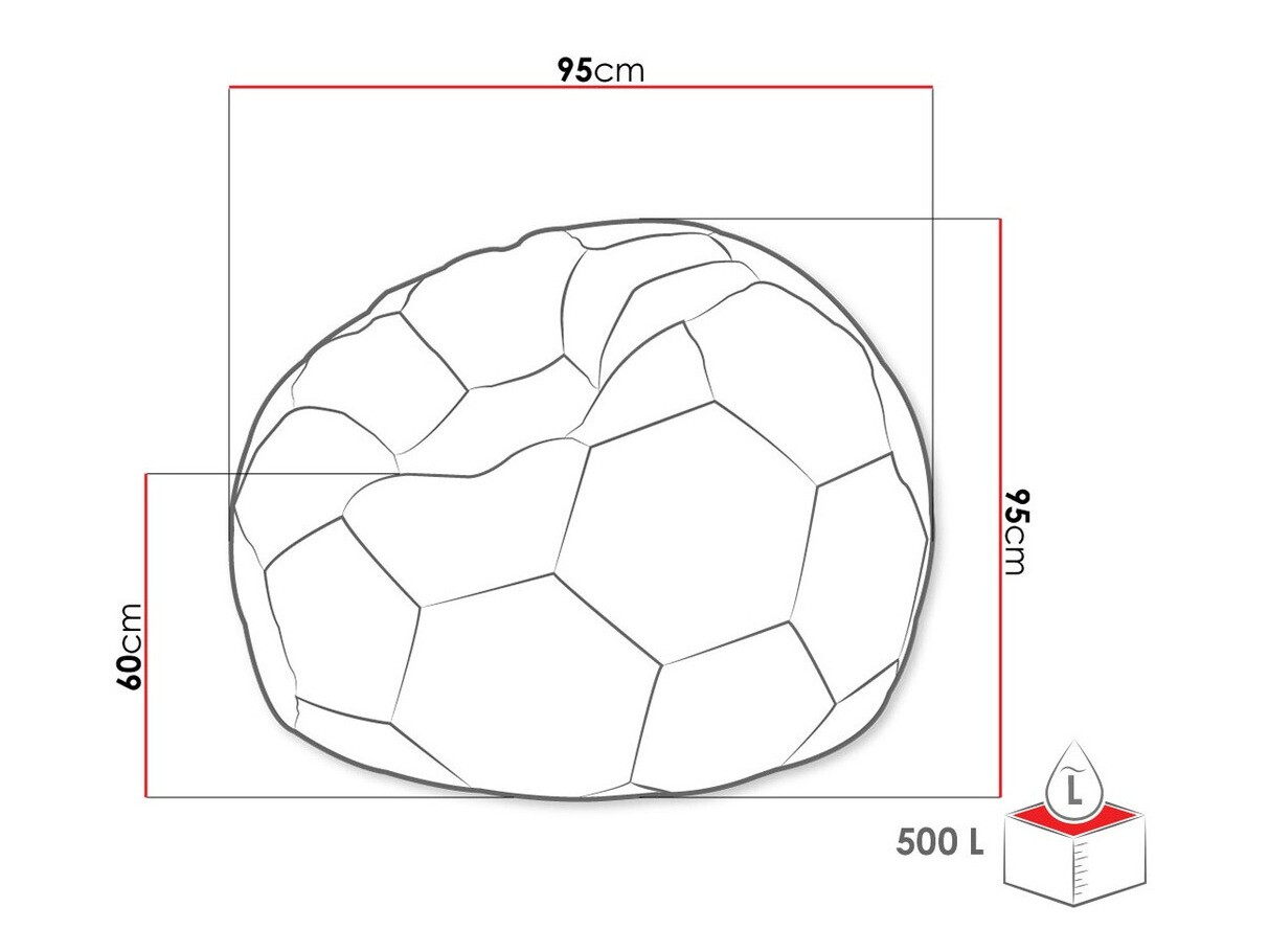 Sitzsack Comfivo Pectus (Weiss + Schwarz)
