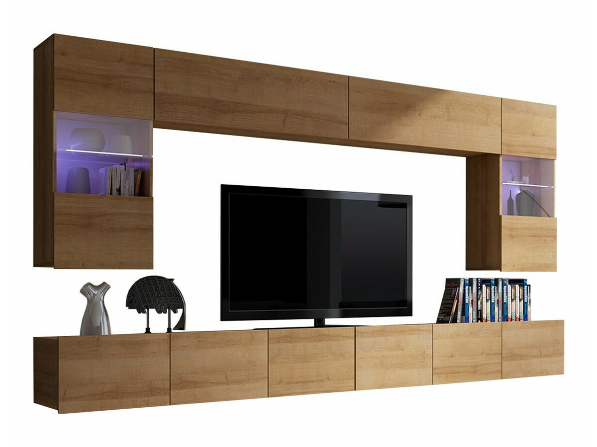 Wohnzimmer-Sets Remus I (Goldene Eichenholzoptik)