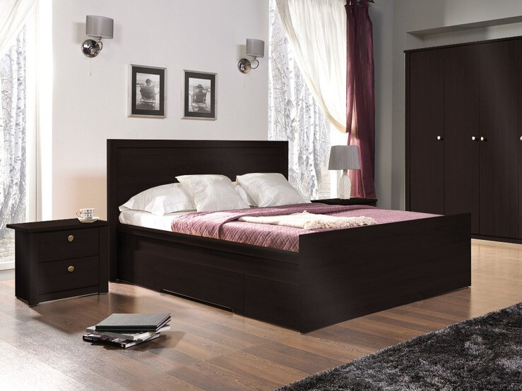 Bett Elialo 124 (Sonoma-Eiche dunkel)