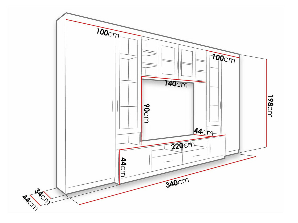 Wohnzimmer-Sets Bacces (Sonoma eichenholz)