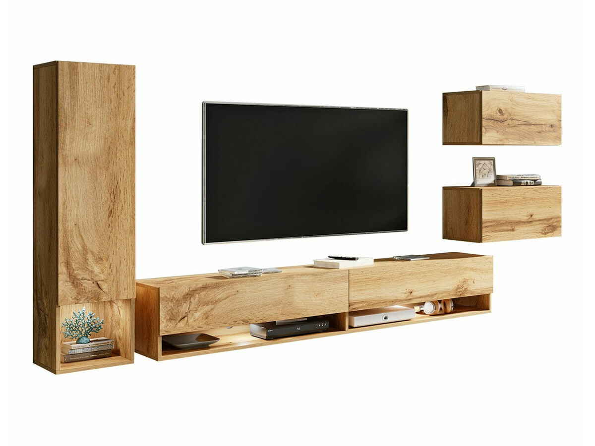 Wohnzimmer-Set Sarasota 124 (Wotan-Eiche)