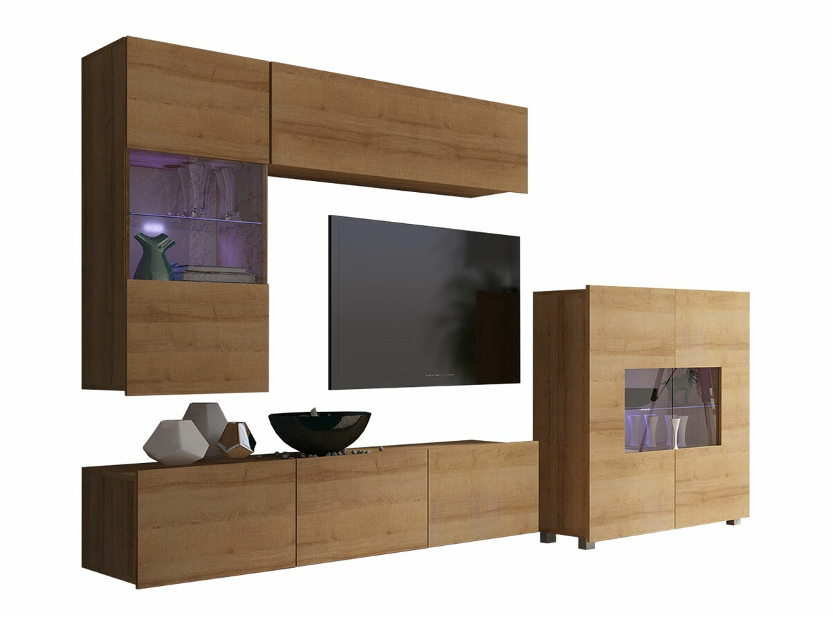 Wohnzimmer-Sets Remus III (Goldene Eichenholzoptik)