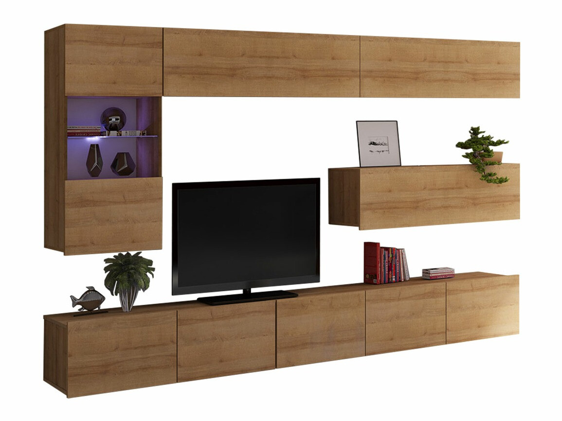 Wohnzimmer-Sets Remus IV (Goldene Eichenholzoptik)