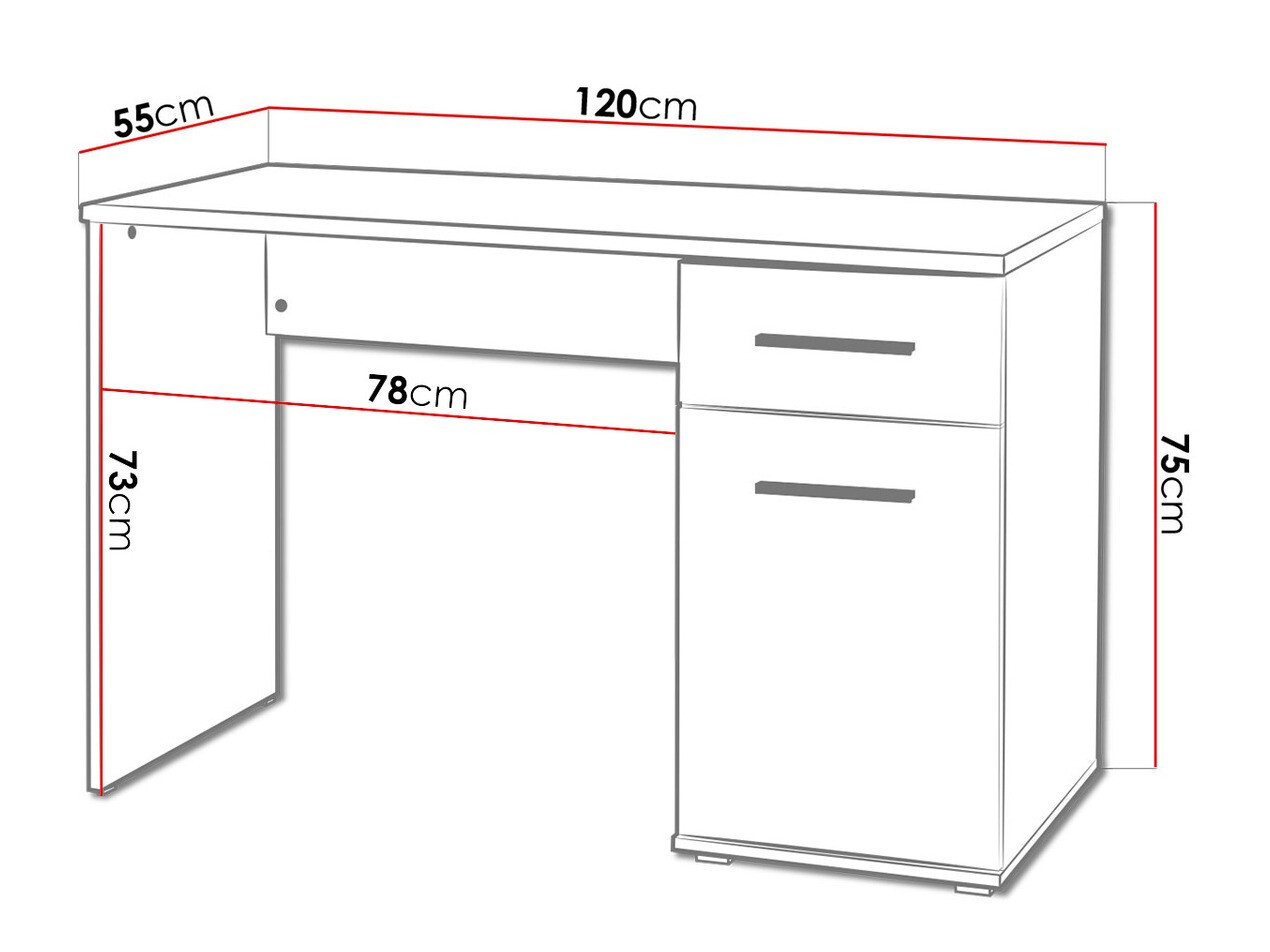 Bürotisch Cirveso 114 (Sonoma-Eiche)