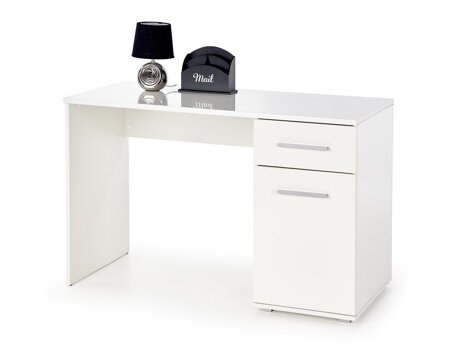 Bürotisch Cirveso 114 (Weiss + Weiss glänzend)
