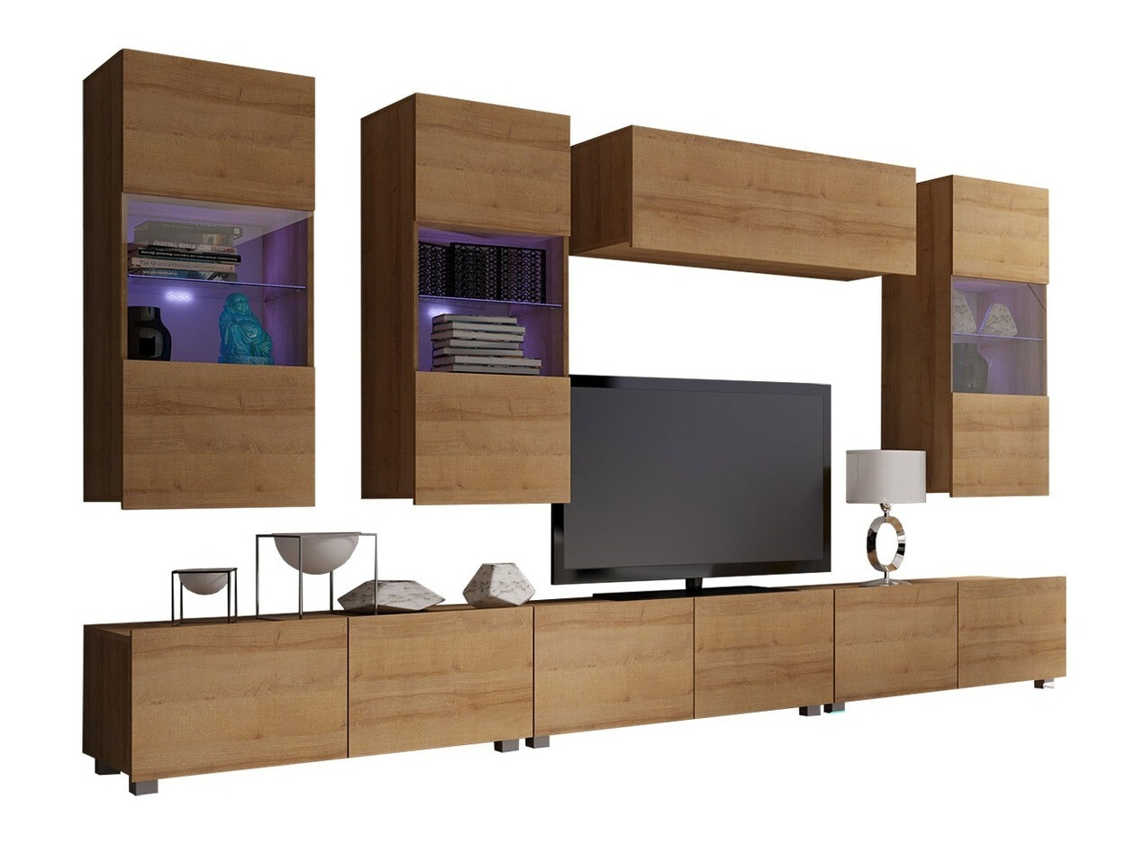 Wohnzimmer-Set Remus XI (Goldeiche)