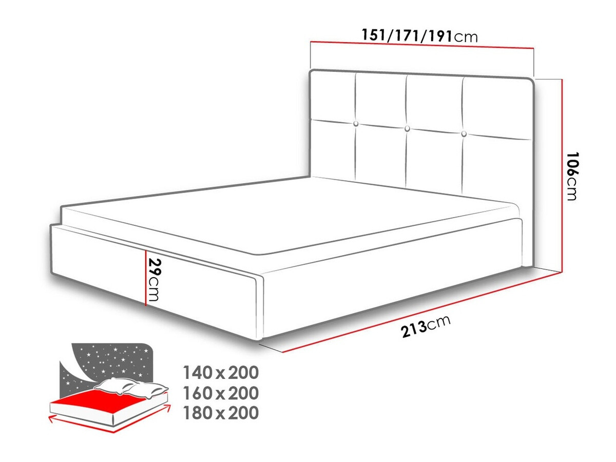 Bett ComfiDream Celen (Sawana 21)