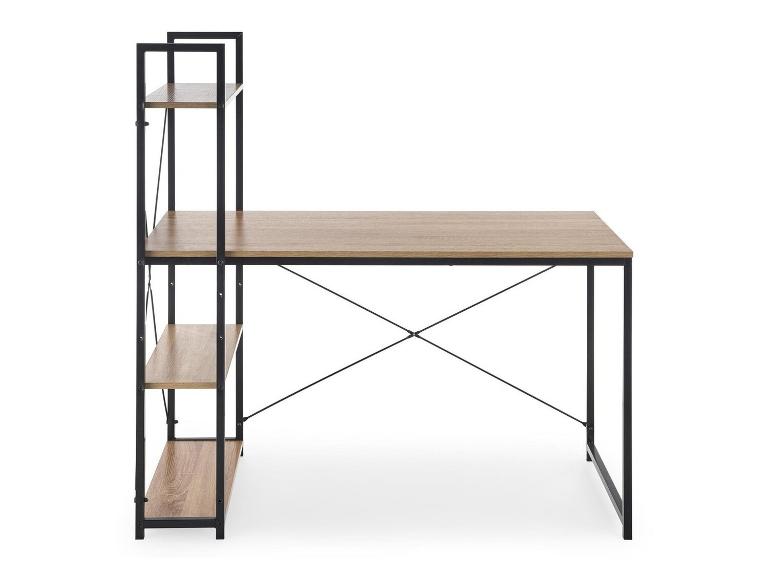 Bürotisch Houston 1888 (Sonoma eichenholz + Schwarz)