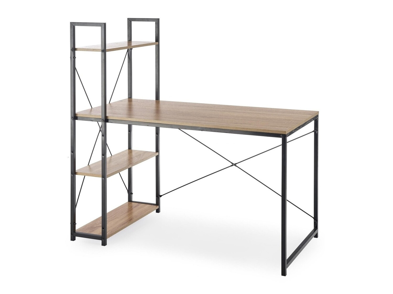 Bürotisch Houston 1888 (Sonoma eichenholz + Schwarz)