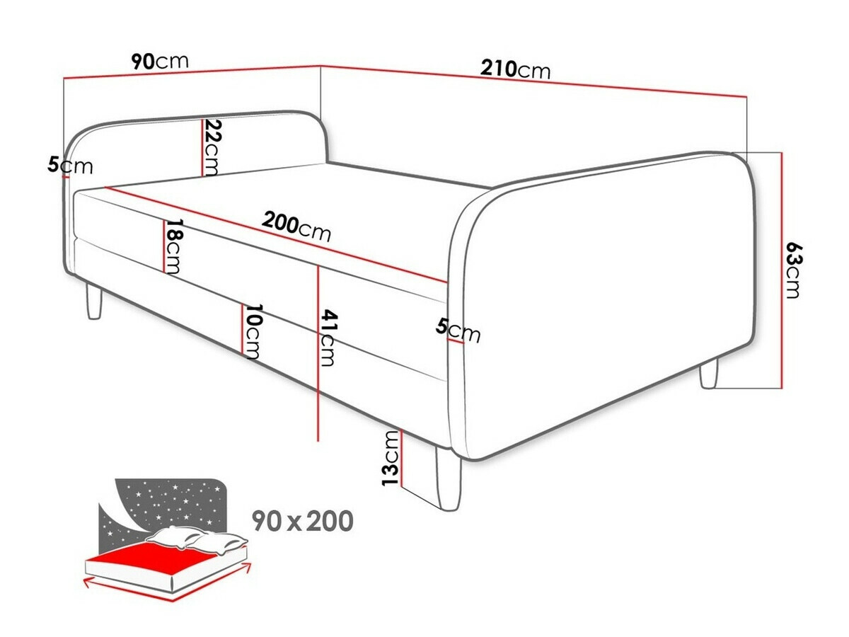 Bett Memphis 125 (Rico 13)