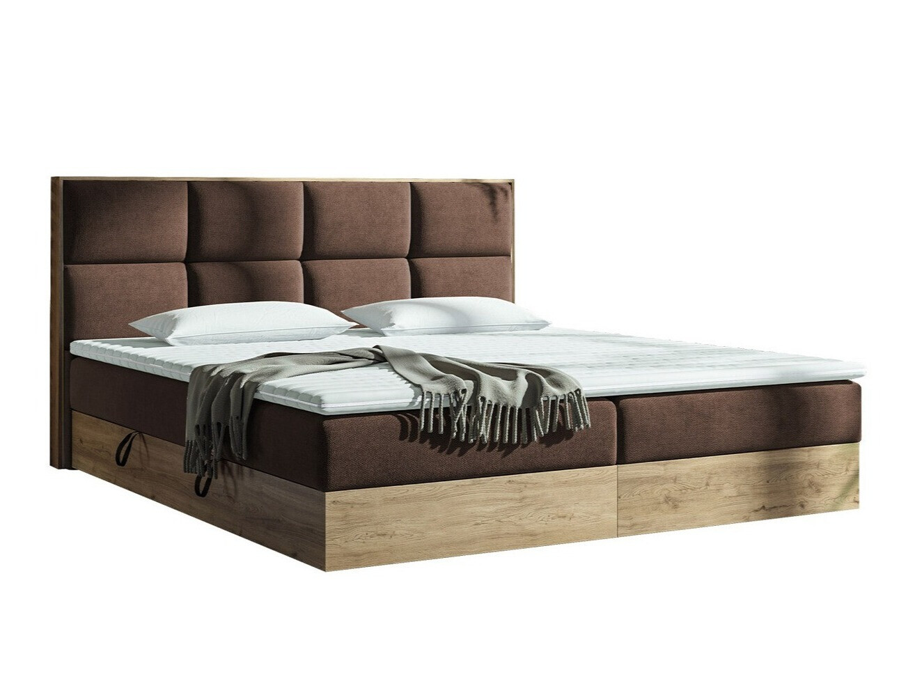 Boxspringbett ComfiDream Miraena (Goldene Eichenholzoptik + Soro 28)