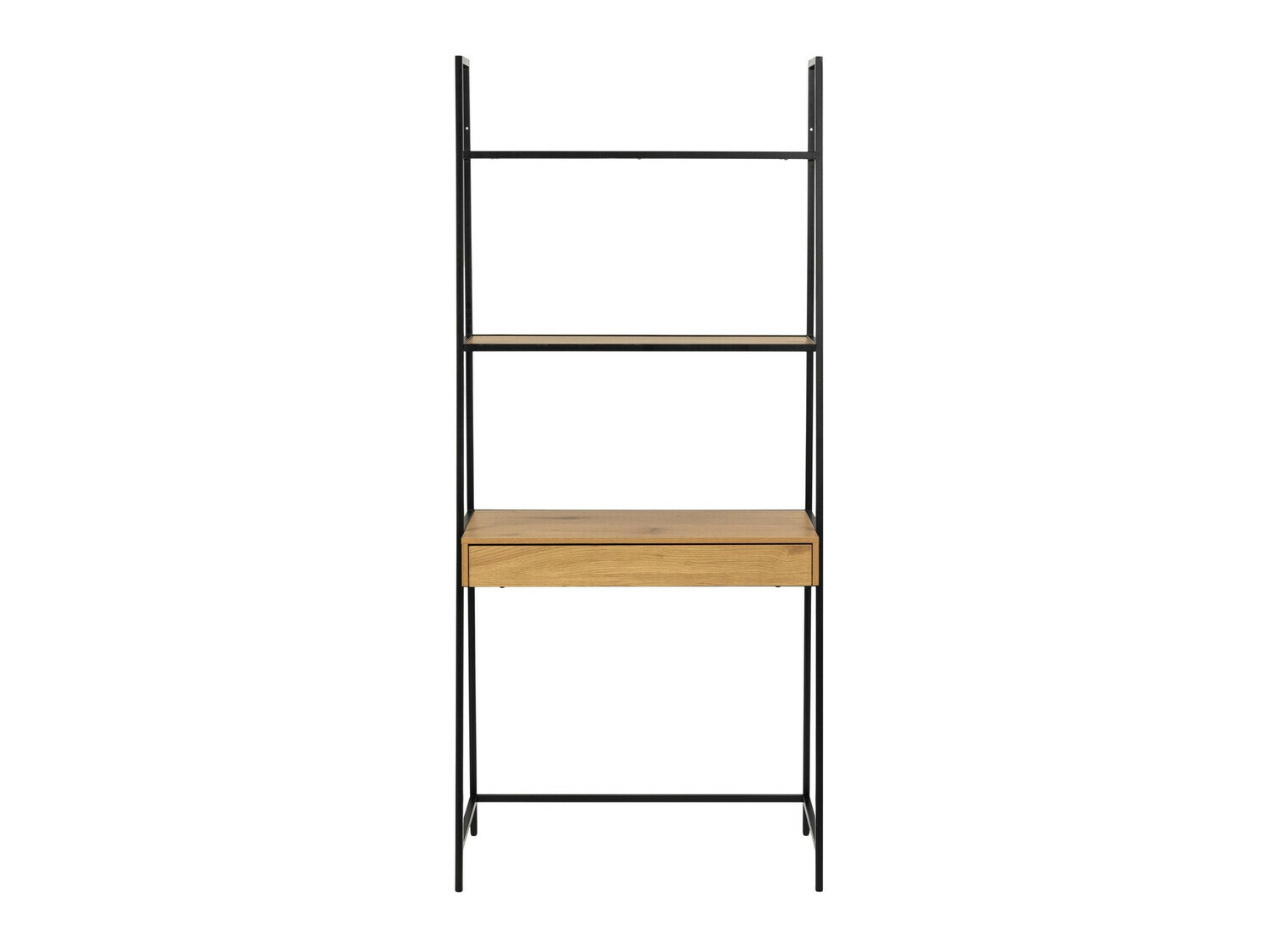 Bürotisch Norsica Sevferi 163 (Wildeichenholzoptik + Schwarz)