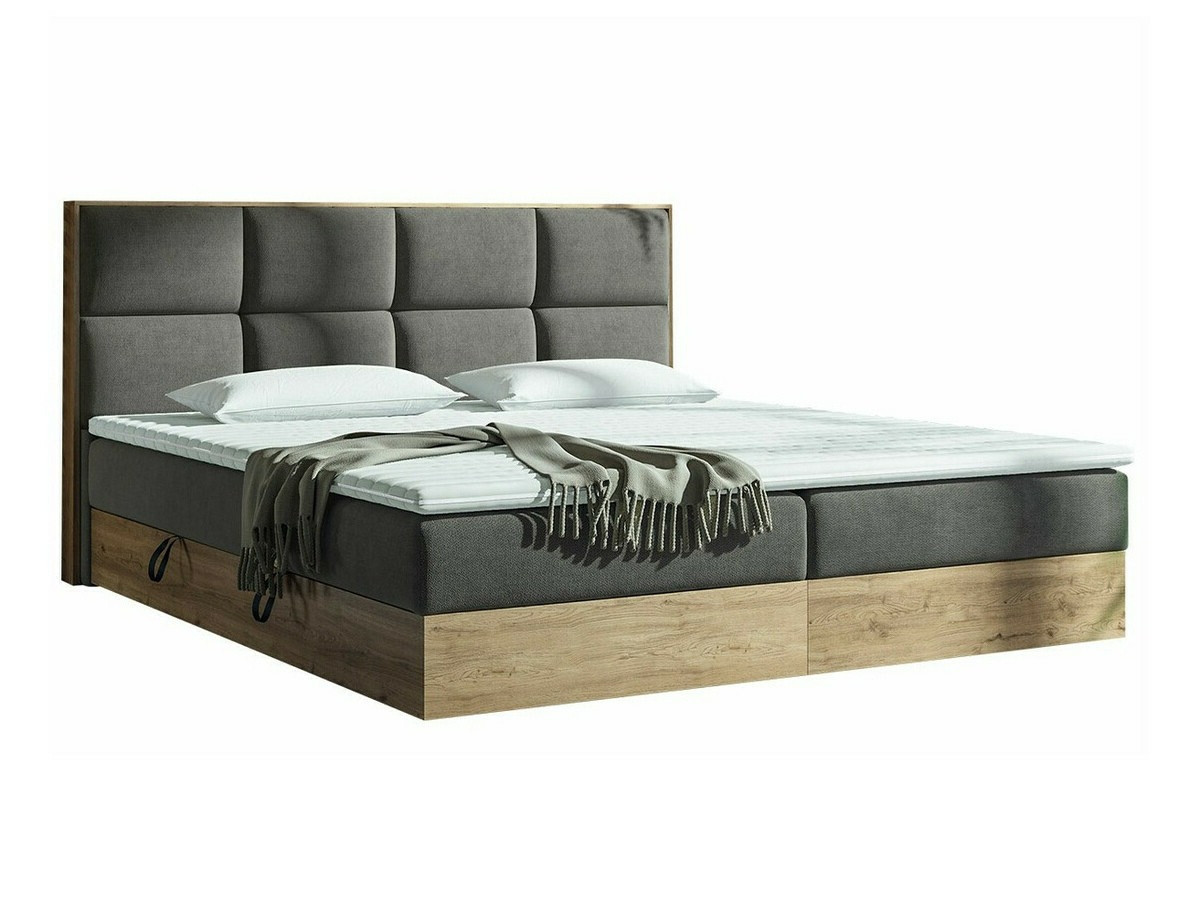 Boxspringbett ComfiDream 165 (Goldene Eichenholzoptik + Soro 97)