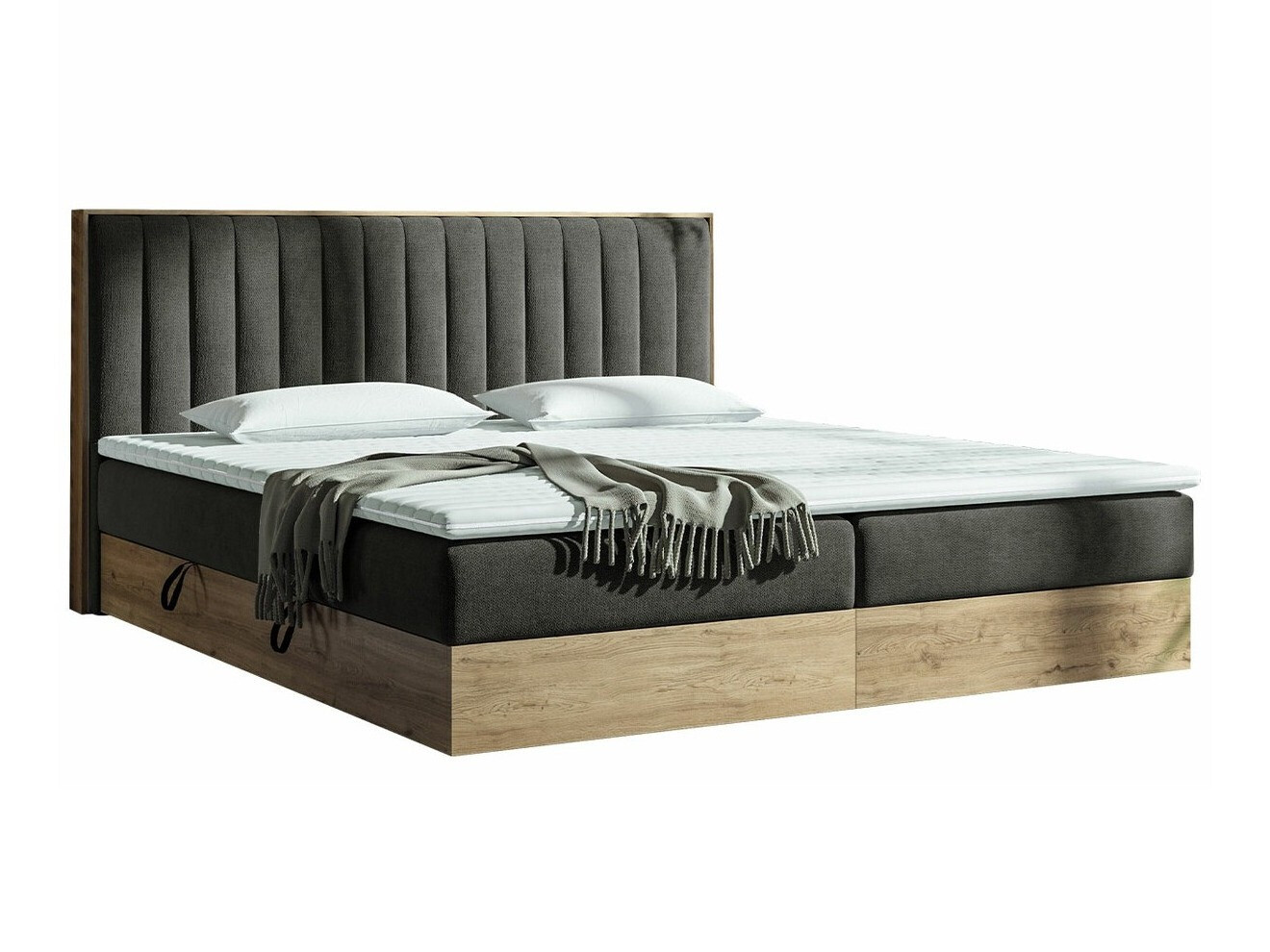 Boxspringbett ComfiDream 166 (Goldene Eichenholzoptik + Soro 24)