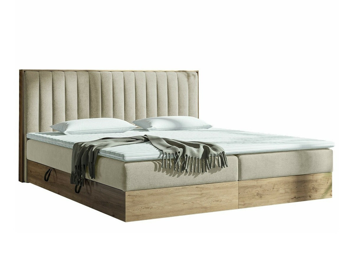 Boxspringbett ComfiDream Odelra (Goldene Eichenholzoptik + Soro 21)