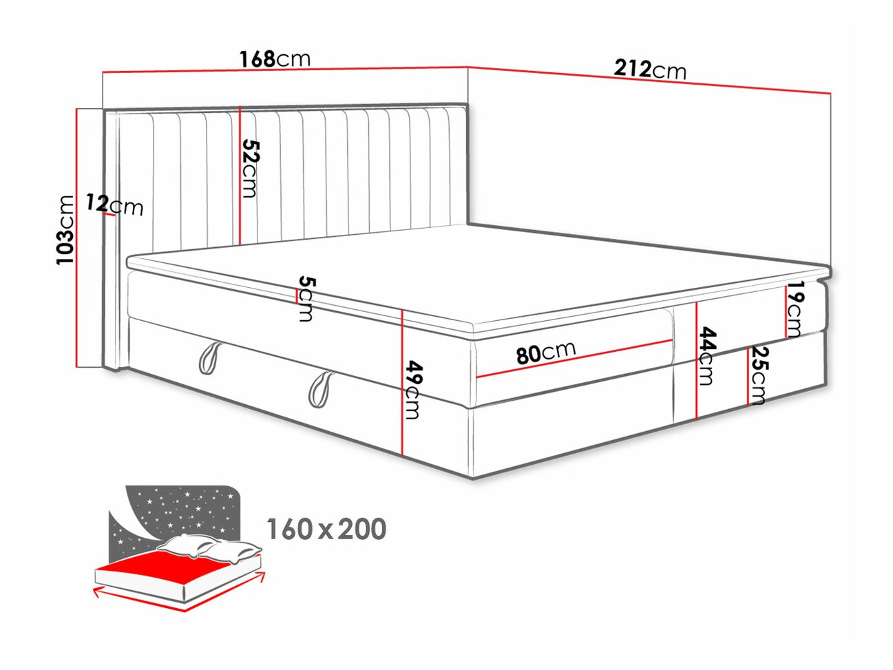 Boxspringbett ComfiDream Odelra (Soro 24)