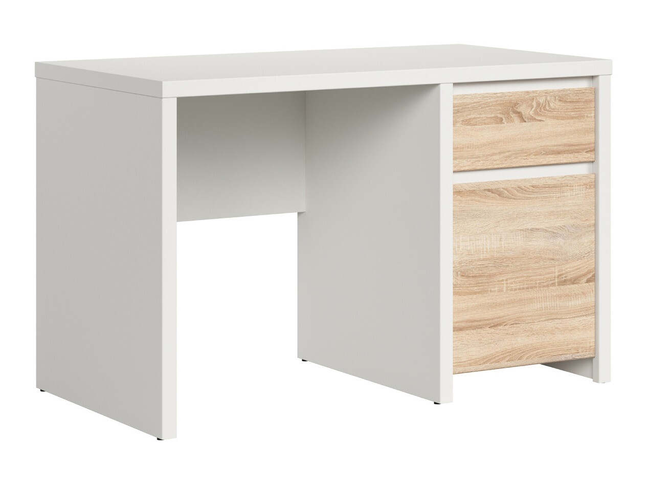 Bürotisch Nolroma 100 (Weiss + Sonoma-Eiche)