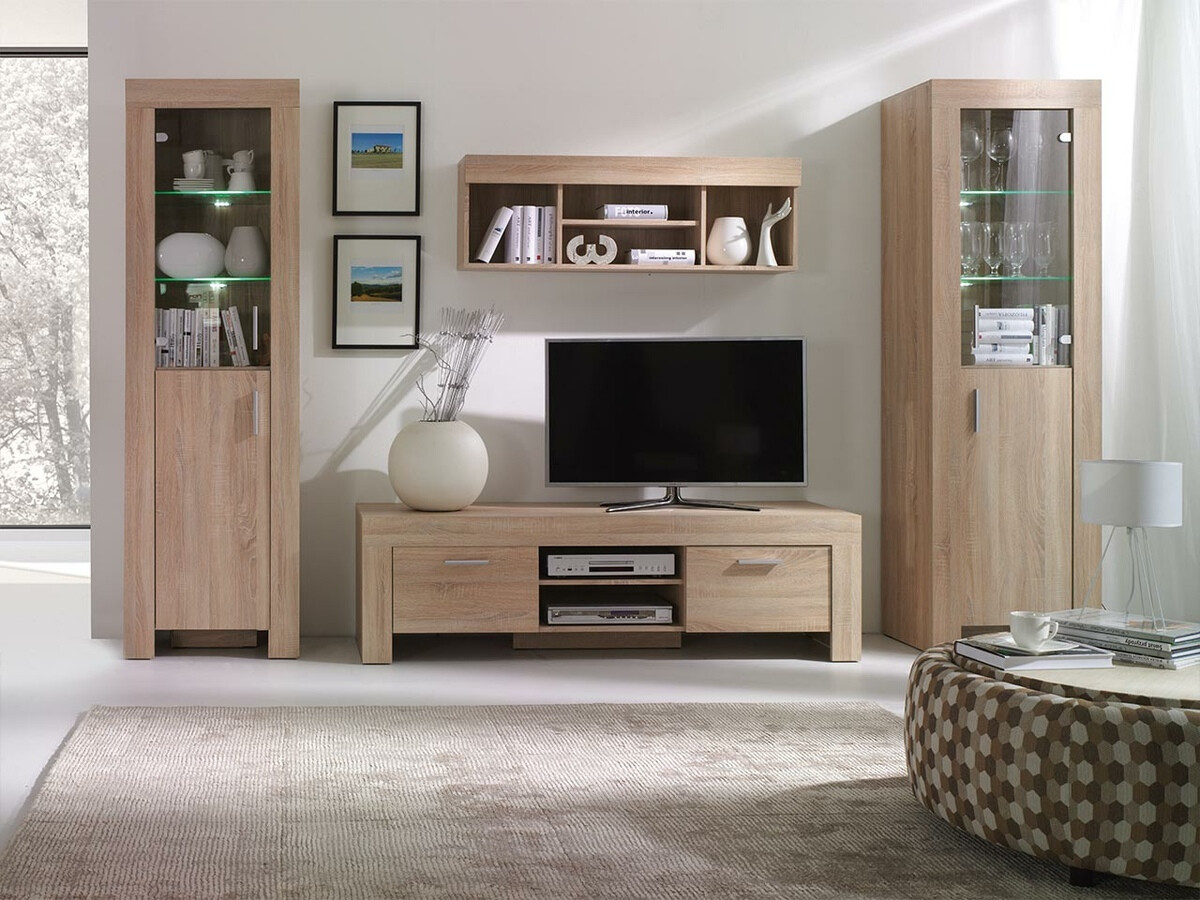 Wohnzimmer-Sets Melfeli 124 (Sonoma eichenholz)