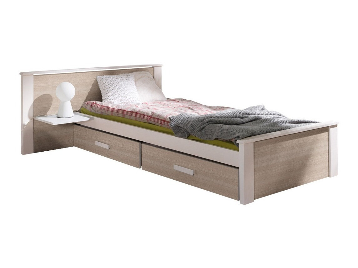 Bett Henderson 118 (Weiss + Sonoma-Eiche)