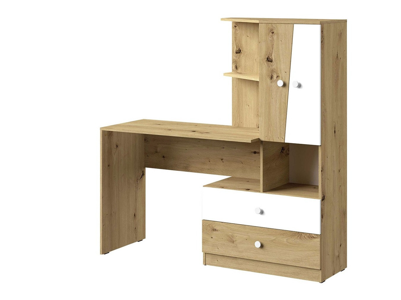 Bürotisch Almira 110 (Artisan-Eiche + Weiss)