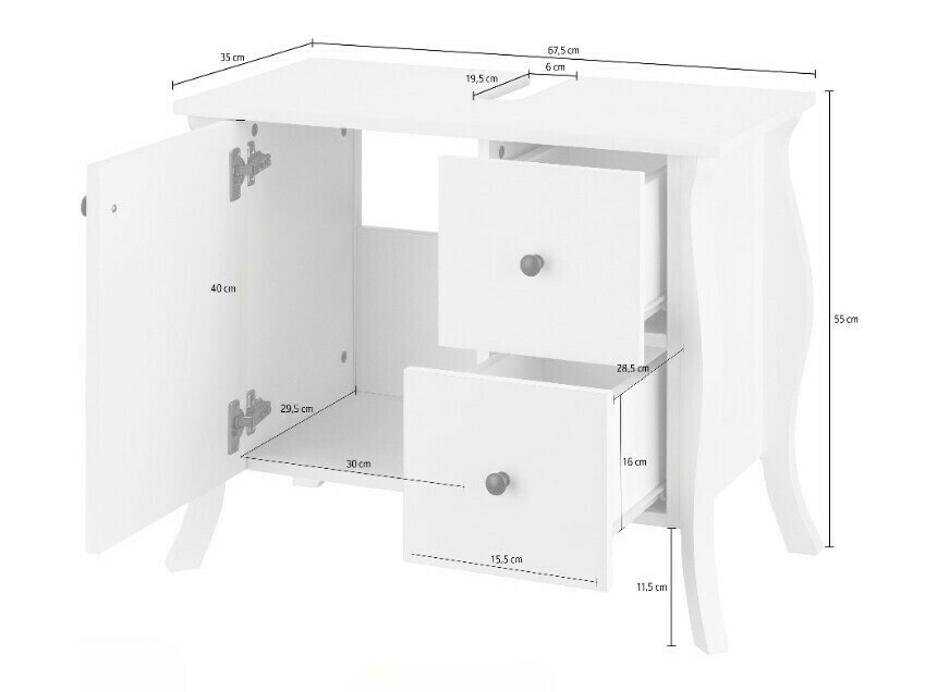 Badezimmer-Set Ophtole 105 (Eiche Grau)