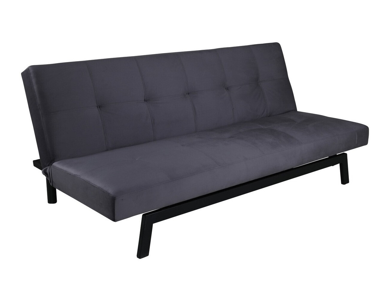 Schlafsofa Dallas 1710 (Dunkelgrau + Schwarz)