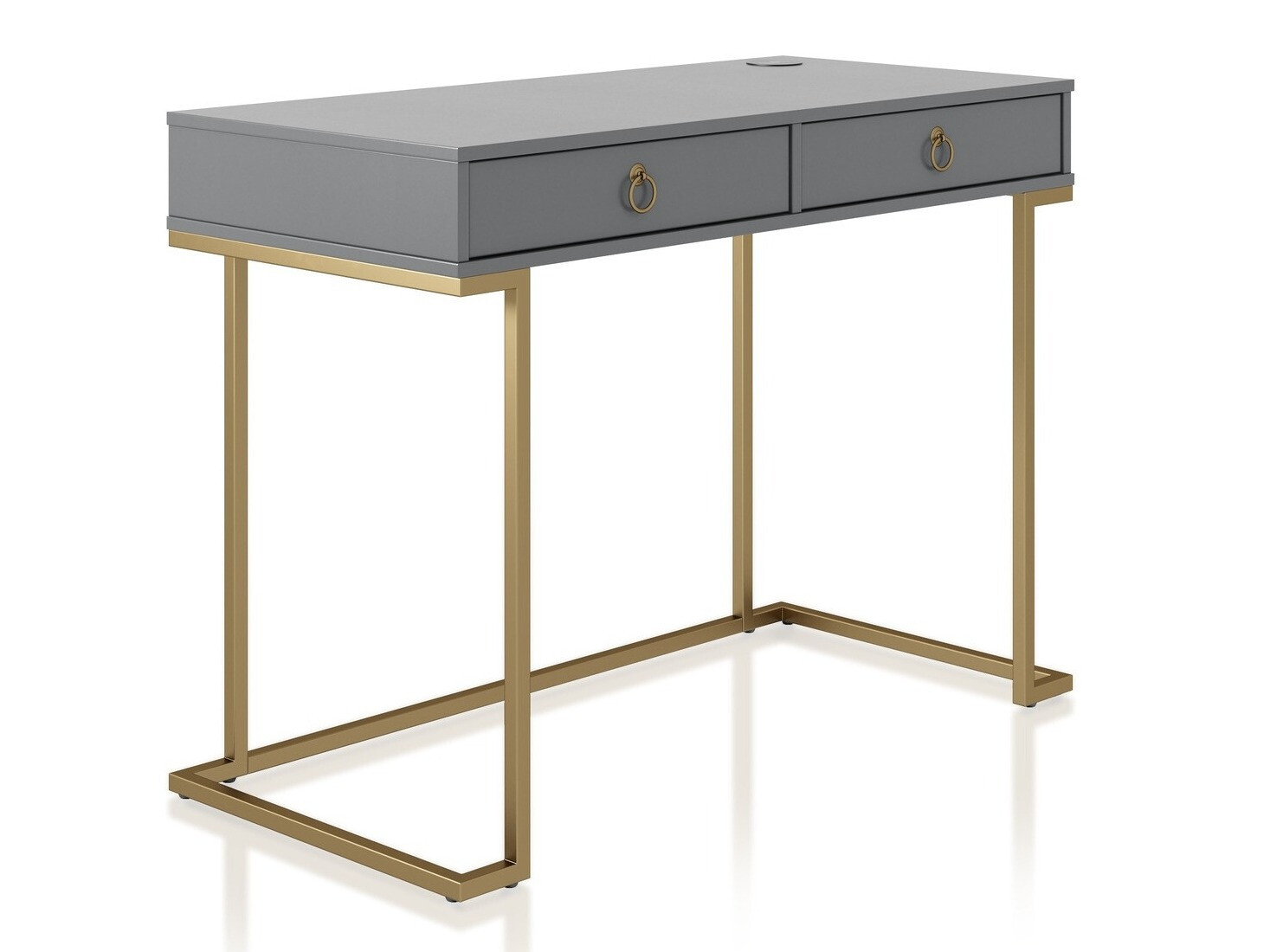 Bürotisch Fersale 100 (Graphit + Gold)