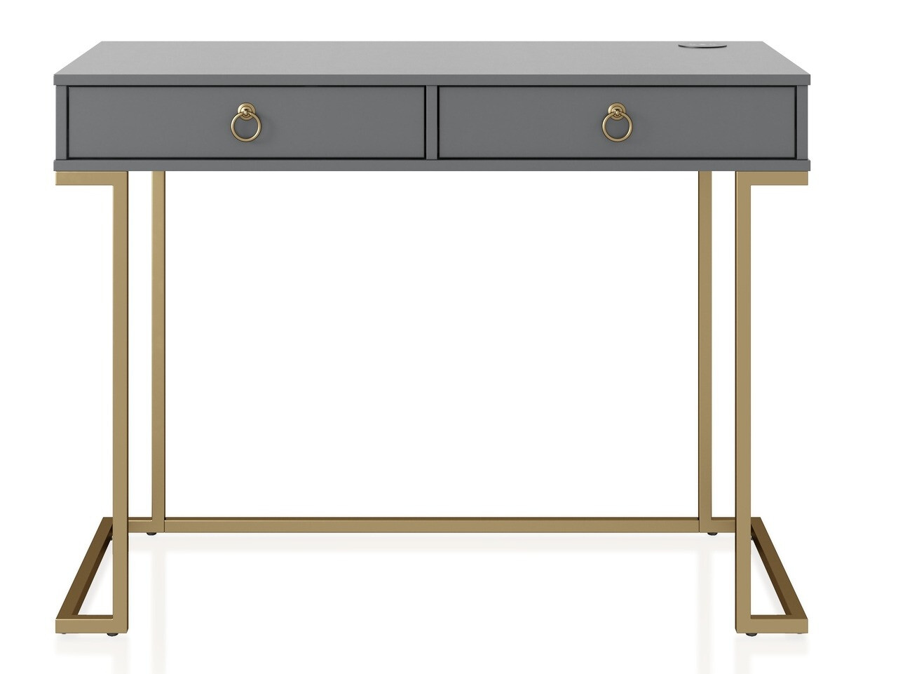 Bürotisch Fersale 100 (Graphit + Gold)