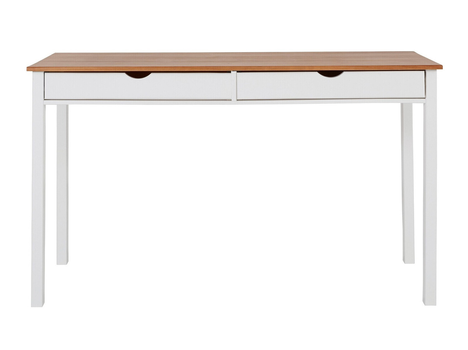 Bürotisch Denton 134 (Weiss + Helles Holz)