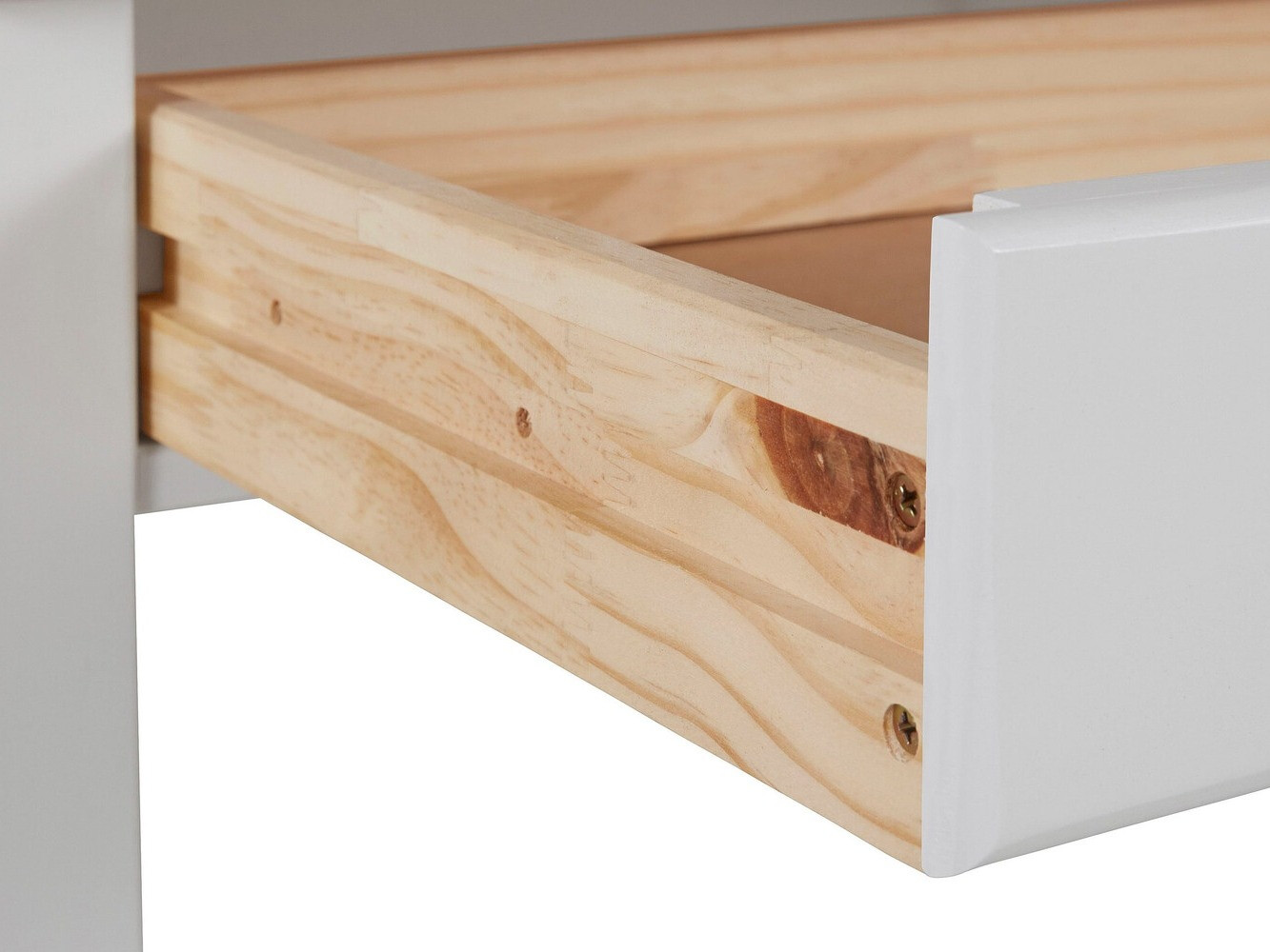 Bürotisch Denton 134 (Weiss + Helles Holz)