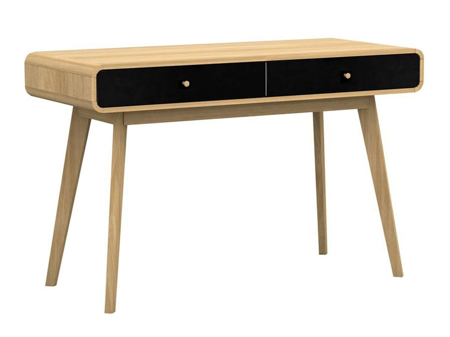 Bürotisch Elbtena 108 (Eiche + Schwarz)