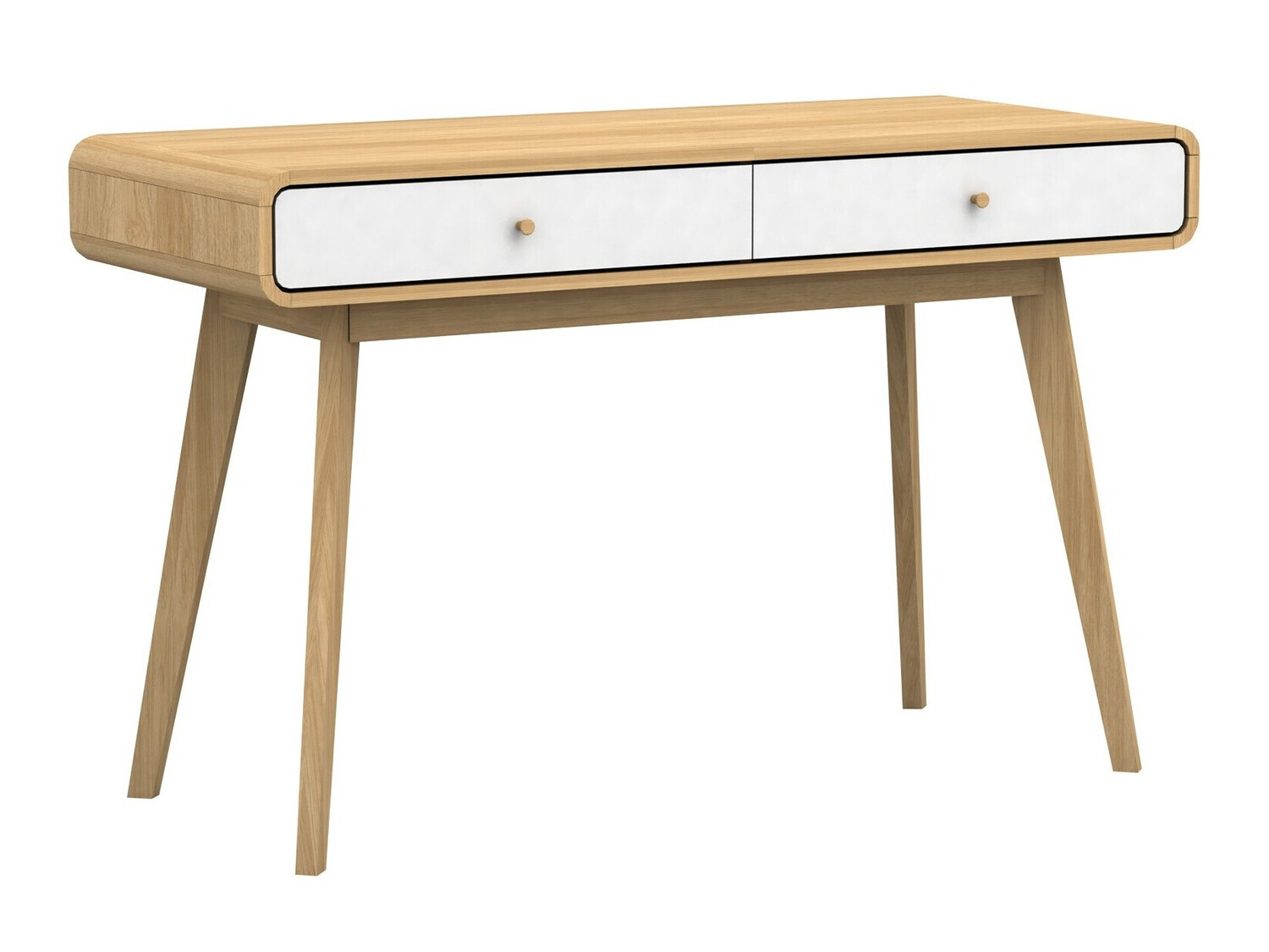 Bürotisch Elbtena 108 (Eichenholzoptik + Weiss)