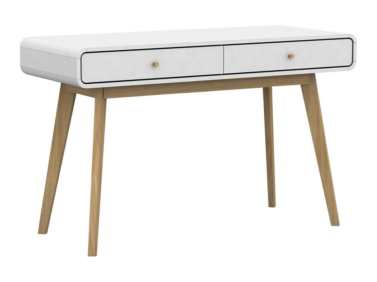 Bürotisch Elbtena 108 (Weiss + Eiche)