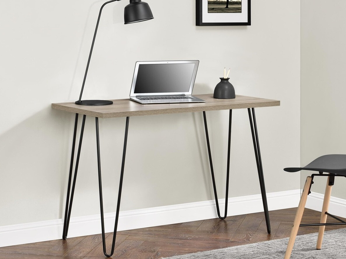 Bürotisch Nutive 102 (Eiche + Schwarz)