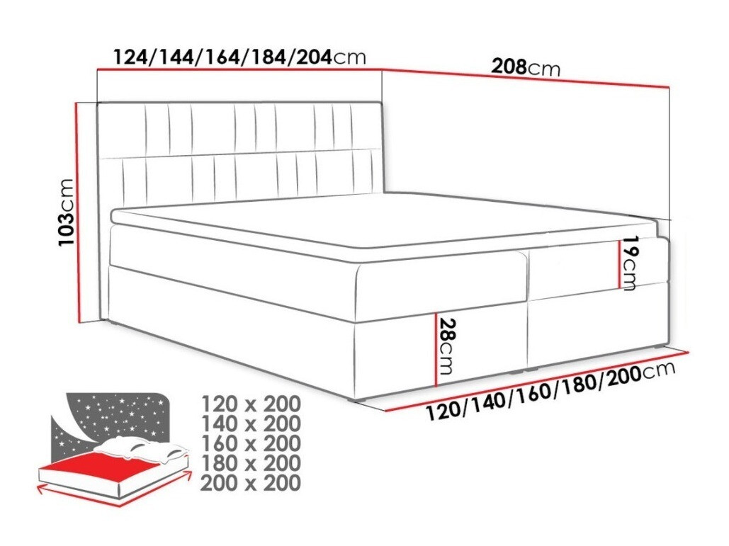 Boxspringbett Pons II (Kronos 15)