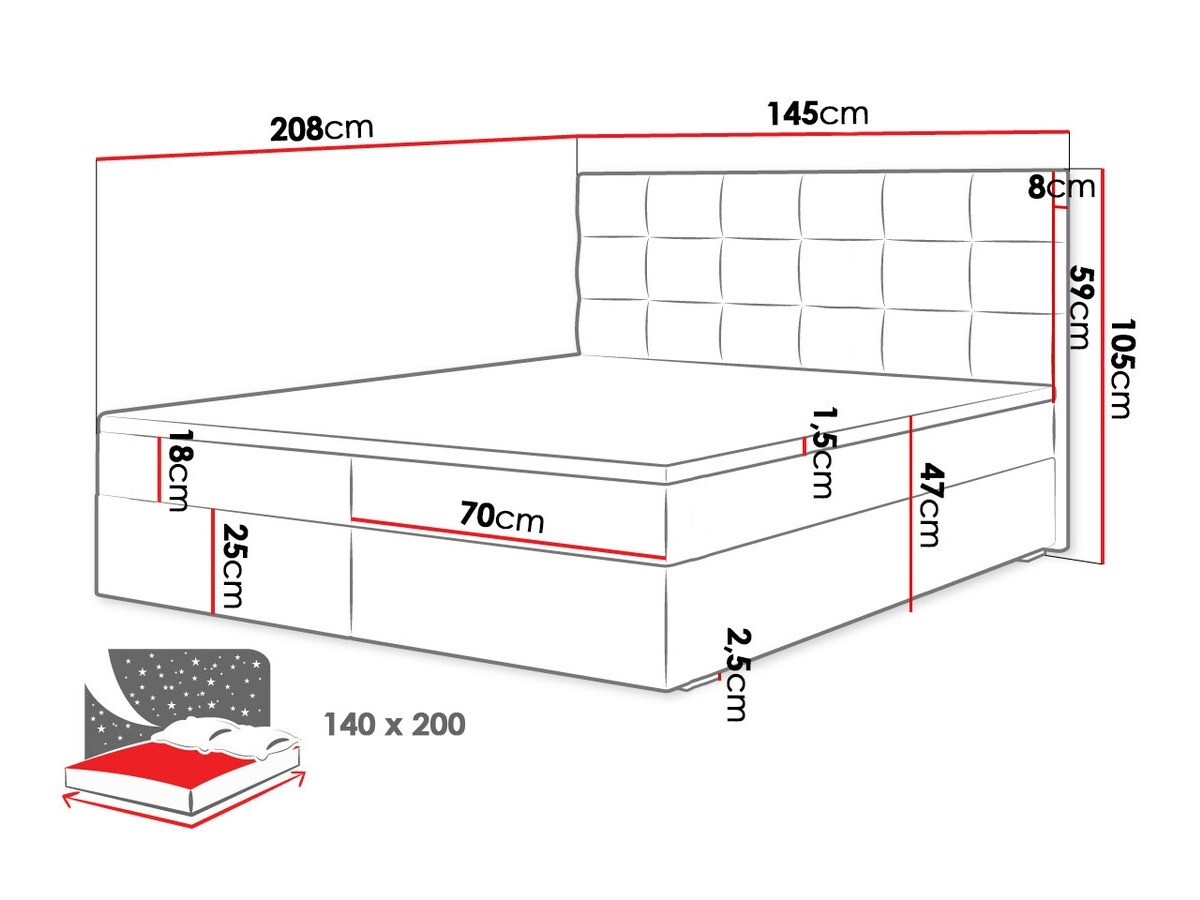 Boxspringbett Memphis 115 (Rico 13)