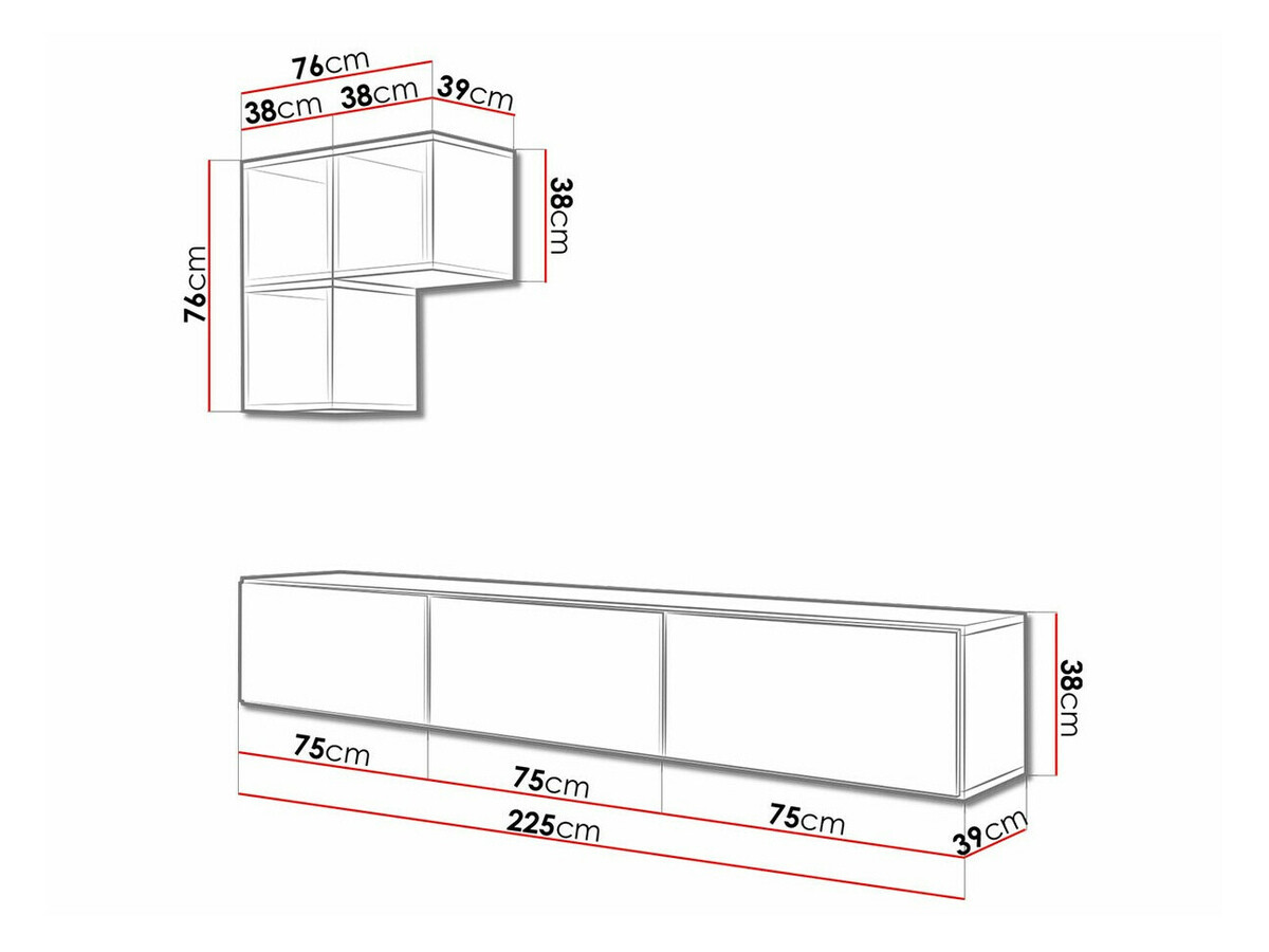 Wohnzimmer-Sets Corbele 111 (Weiss)