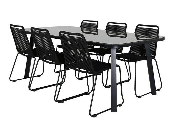 Tisch und Stühle Dallas 2477 (Schwarz)