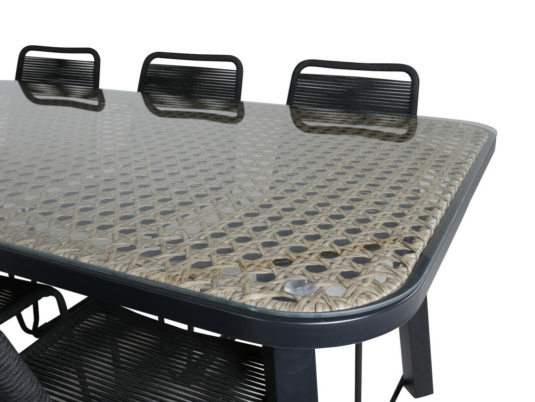 Tisch und Stühle Dallas 2477 (Schwarz)